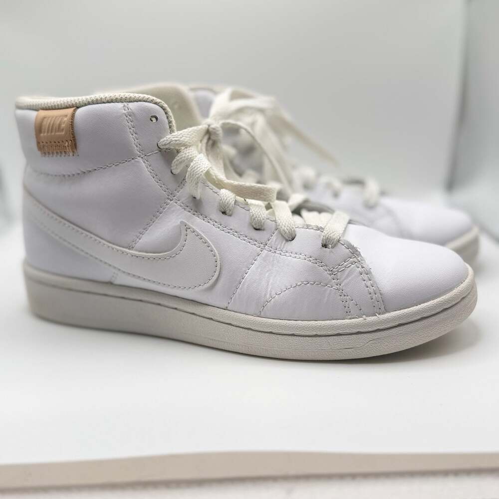 Nike Women's Court Royale 2 Mid White Leather Sneakers